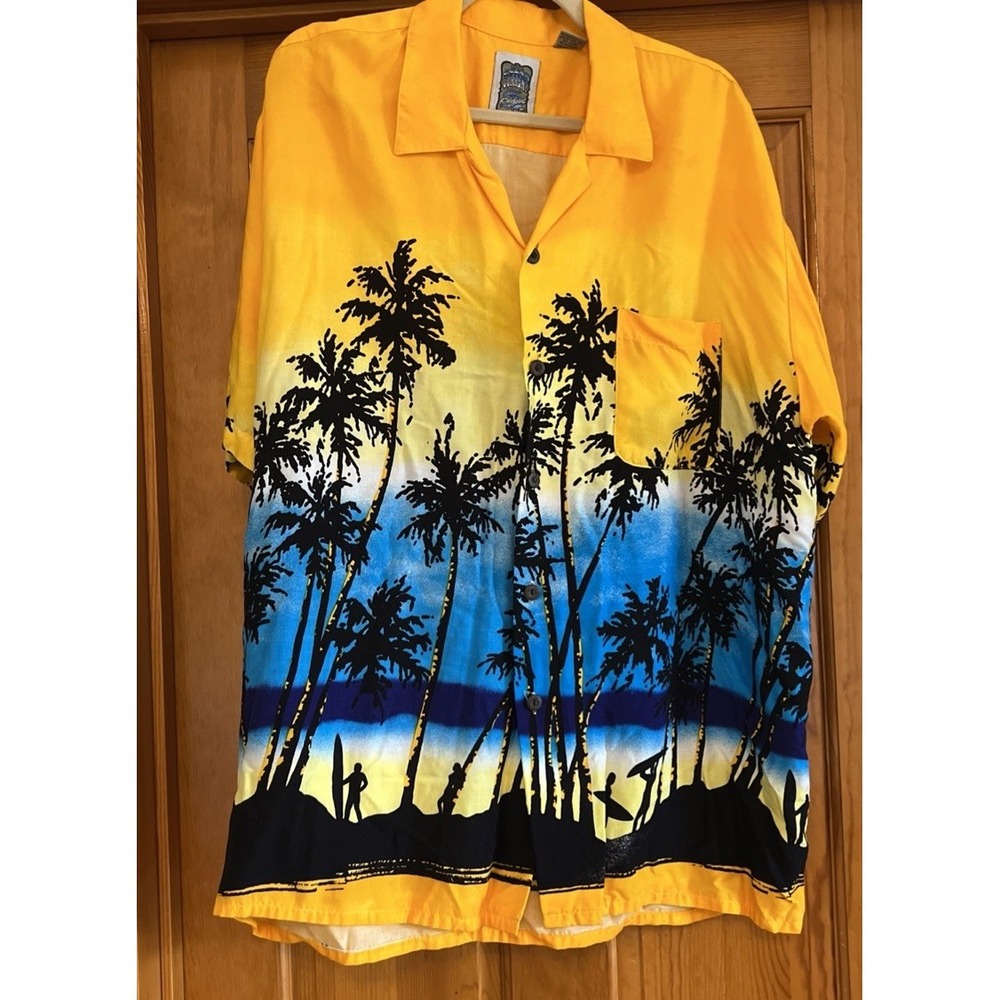 Genuine Ocean Current Surfer Hawaiian Men's XL Shirt